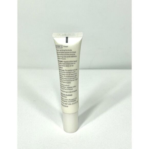 Murad Rapid Relief Acne Spot Treatment Clear Gel ~ 0.5 fl oz New No Box - Picture 2 of 2